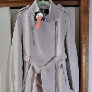 Brand new with tags wool and leather winter coat/jacket size 14-16